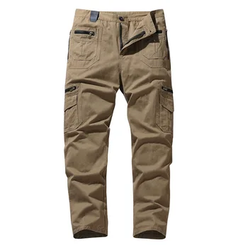 Тактически панталони-карго, мъжки, с множество джобове, износоустойчиви военни панталони, за тренировки на открито, за туризъм, за риболов, ежедневни свободни панталони, мъжки