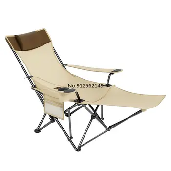 Уличен сгъваем шезлонг, преносим ультралегкий стол за риболов, плажен стол за къмпинг стол за директор на обедната почивка, стол за почивка