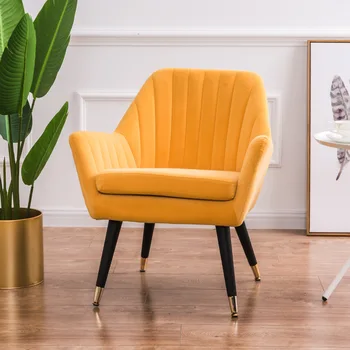 MOMO Скандинавски мебели за малко домакинство е Просто домашен мързелив диван-стол Лека луксозна стая за почивка, Дизайнерски текстилен диван за почивка