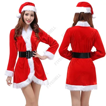 2023 Модерен Коледен cosplay Дядо Коледа, женски костюм за момичета, обличане, cosplay, Коледно облекло, сценично шоу, секси костюм за cosplay