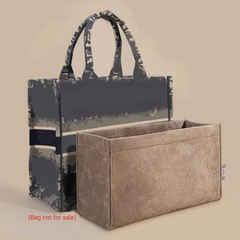 За една чанта-тоут, чанта-органайзер от замшевой тъкан, чанта за грим, подложка за пътувания, вътрешен чантата си, косметичка