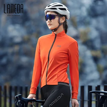 LAMEDA, дамски велосипедна руното яке, палто, ветрозащитная светоотражающая топлинна мека обвивка, велосипедна дрехи, велосипеди трикотаж за есен-зима