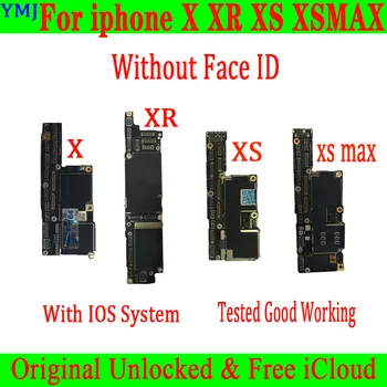 Без Face ID За iPhone X XR XS MAX 11 Pro Max дънна Платка Без icloud, 64 GB 128 GB Логическа заплащане 100% Тест Подкрепа за обновяване и 4G LTE
