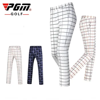 PGM Летни мъжки панталони, панталони за голф, водоустойчив проверени панталони, мъжки еластични спортни панталони, спортни панталони за голф игрища на открито KUZ107