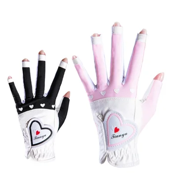 Дамски ръкавици за голф от дишаща материя от микрофибър с нескользящими частици