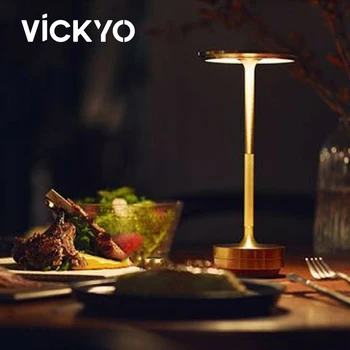 VICKYO led нощна светлина сензорен прекъсвач на атмосферни тела Type-C Зареждане за прикроватной лампи в спалнята, бар, лампа, луксозни настолни лампи