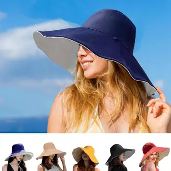 Дамски панама, дамски сгъваем дамски солнцезащитная шапка с широка периферия, солнцезащитная шапка за разходки, риболов, почивка на плажа, аксесоари за пътуване