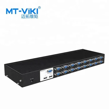 350 Mhz 8-портов Автоматичен превключвател Vga Rackmount Usb2.0 Kvm