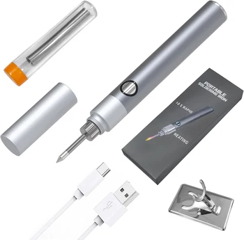 USB-поялник, преносим поялник, комплект за заваряване в стил химикалки, акумулаторна поялната корона с изглед