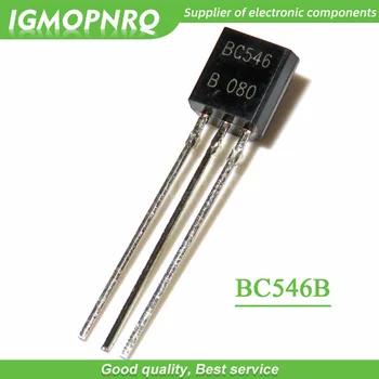 50шт BC546B BC546 TO-92 Биполярно транзистори - BJT NPN 80Vcbo 80 Vceo 200mA 500mW Trans нов оригинален