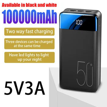 2023NEW 100000mah USB Захранване за Бързо Зареждане Led Дисплей Портативен Мобилен Телефон, Таблет Външен Източник на Батерията зареждане на Батерията