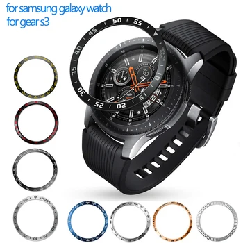 Метален панел за Samsung Galaxy Watch4 Classic 46 мм 42 мм Gear S3 Frontier калъф за умни часа, лигав калъф, броня, пръстен, аксесоари