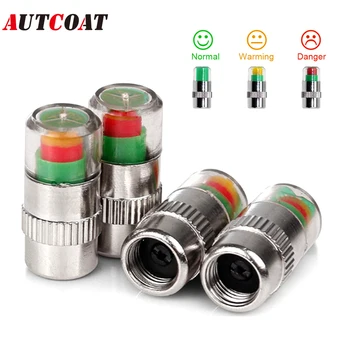 AUTCOAT показател сензор за налягането в автомобилните гумите Мониторинг сигнал Сензор за капак на клапан Индикатор на налягането в гумите откриване на външен клапан