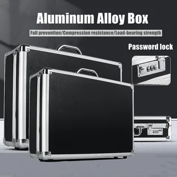 Кутия за инструменти от алуминиева сплав, защита от падане, водоустойчив калъф за носене на оборудване, чанта за инструменти, преносими защитен калъф с парольными ключалки