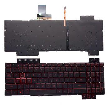 За Asus TUF Gaming FX80 FX80GD FX80GE FX80GM американска клавиатура с червена подсветка