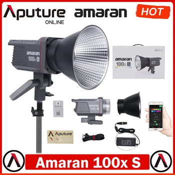 Aputure Amaran 100x S 100x-s 100 W Двуцветен led видеосветильник капацитет 2700 К-6500 К, студиен led лампа Bowens Mount с управление чрез приложение, 100-кратно актуализация