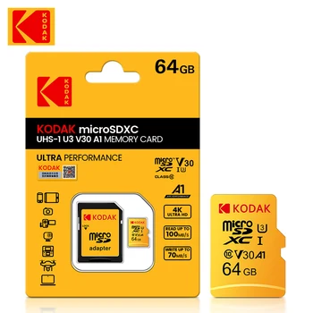 KoDak Micro SD Карти 64 GB Карта Памет 64 GB Високоскоростен 64 gb U3 V30 UHS-I 64 GB Флаш Карта клас 10 и 64 GB cartao de memoria За Телефон