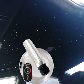 автомобилно Оптоволоконное осветление Smart 6w Fiber 3M 0.75 mm star Light engine RF Touch Ефект за дистанционно управление на плафониери silve лампа LED