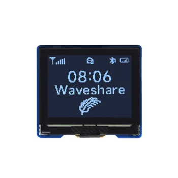 Oled-модул Waveshare 1,32 инча с разделителна способност е 128x96, 16 нива на сивото дисплей цвят, връзката Spi/I2C
