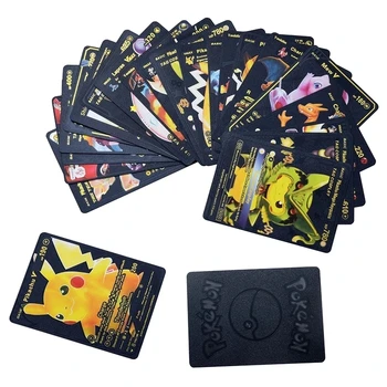 Карта pokemon Pokeball испанска скоростна Злато Черни златни букви Сребро английски Vmax Gx Колекция Charizard Pikachu набор от карти играчки