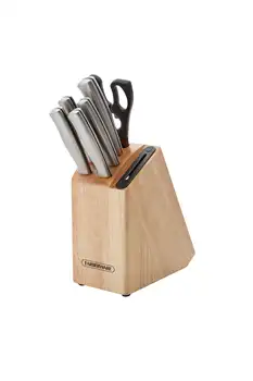 Набор от ножове Farberware от неръждаема стомана, 13 предмети, вградена острилка в выдвижном кутия, ножове за стек, натурални