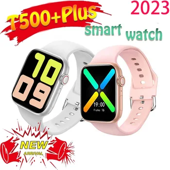 T500 + Plus Smart-часовници за мъже и жени, наблюдение на сърдечната честота, кръвното налягане, тракер, спортни часовници с Bluetooth за смартфона Pk T900 X7 Y68