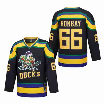 Хокей на Майк Mighty Ducks 99 BANKS 96 CONWAY ' s 66 БОМБАЙ Шевна Бродерия Спортни Дрехи На Открито Потници Зелено-Черен 2023 Нова