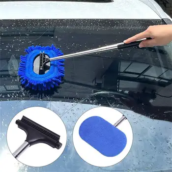 Автомобили с четка за почистване на автомобил, детализирующая автомобилно огледало за обратно виждане, телескопична въже за почистване на превозното средство с дълга дръжка