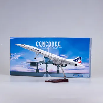 50 СМ, Мащаб 1:125 Монолитен Под Налягане Модел Air France Concorde Airlines полет От Смола 