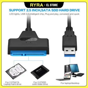 RYRA USB3.0 Кабел-адаптер за твърд диск 2.0 Sata Кабел-адаптер Поддръжка на 2,5-инчов Твърд диск, Твърд диск за лаптоп USB към сериен пин конвертор