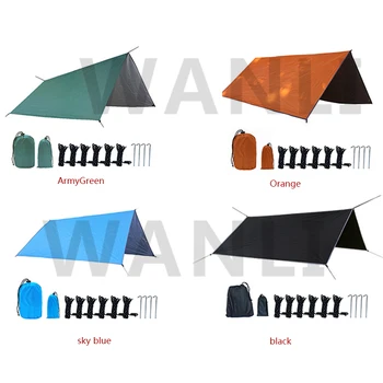 Многофункционален хамак за нощуване на открито, навес за палатки, люлки и навес от слънцето, водоустойчиви и устойчиви на вода подложки, ультралегкий навес