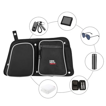 Странична чанта за съхранение на RZR XP 1000, съвместима с Polaris RZR XP 1000 900 S 2014 2015 2016 2017, чанта за наколенников с гъба