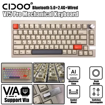 Безжична Ръчна клавиатура CIDOO V75 с възможност за 