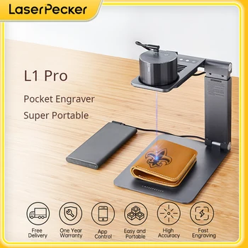 LaserPecker 1 Pro Версия за костюми Лазерен гравьор с електронна стойка за Преносим машина за лазерно гравиране върху дърво и кожа