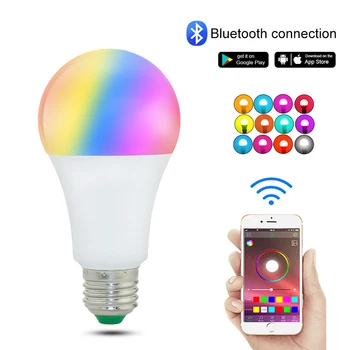 E27 B22 led Bluetooth Умна Крушка 110 В На 220 В 15 W, се Прилага към IOS/Android RGB Бяла/Топло Бяла RGB Лампа за Декорация на Дома