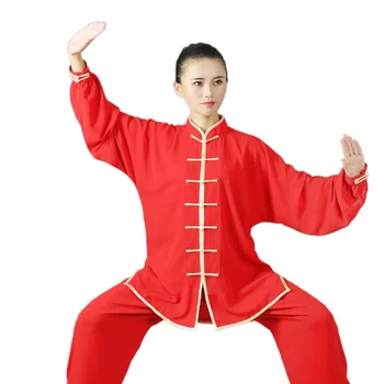 Униформи Тайчи Кунг-фу Традиционната Китайска Облекло Ушу Тайчи Мъже С дълги Ръкави Униформи Кунг-Фу Костюм Униформи Тайдзи