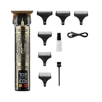 Електрически машинки за стригане, USB акумулаторна машинка за оформяне на брада, професионална мъжки машина за подстригване на коса фризьорски салон за брадата, D