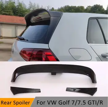 За Volkswagen VW Golf 7 7,5 VII MK7 MK7.5 GTI R Rline Вагон 2014-2019 Карбоновое Влакна/ABS Заден Спойлер на покрива, Крилата на Задните Прозорци
