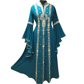 Зелени caftans от Мароко, Дубай, рокля Farasha Абая, дълга рокля, европейски и американски моден тренд