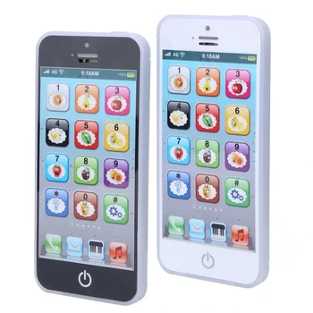 Детски умни играчки за мобилни телефони със сензорен екран с led подсветка за изучаване на английски език, музикална играчка за телефон, подарък за децата от най-ранна възраст