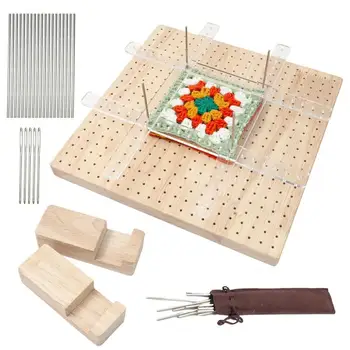 Бабушкина квадратна дъска, Квадратна рамка за бродиране принудителна Дървена дъска ръчно изработени за рамкиране на картини Бродерия ръкоделие занаят