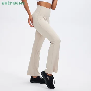 SHINBENE/Есенно-Зимни Нови Прилепнали Панталони за Йога с малка Закруглением, Високи Еластични Универсални Модерни Спортни Ежедневни Панталони за Жени