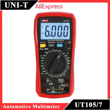 Авто мултицет UNIT UT105 UT107 Plus AC DC Напрежение, ток, съпротивление на веригата, кондензатори, тестер честота, температура