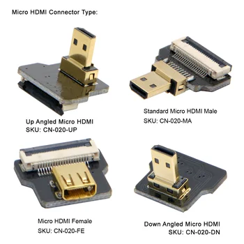 CY FPV Micro HDMI Type-D Включете Стандартен Права за FPV HDTV Мультикоптерная Антена Наклонена Нагоре Наклонена Надолу САЩ