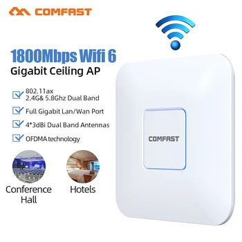 Comfast CF-E390AX 1800 Mbps Gigabit WiFi 6 Безжична великолепна точка за достъп Двухдиапазонная 2,4 G + 5 Ghz 802.11 AX Wifi 6 Точка за достъп, Маршрутизатор Усилвател на Точка за достъп