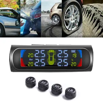 Tire Pressure Sensor Digital Solar ABS Wireless Car Security Alarm Car Tire Pressure Control System сензор за налягане в гумите