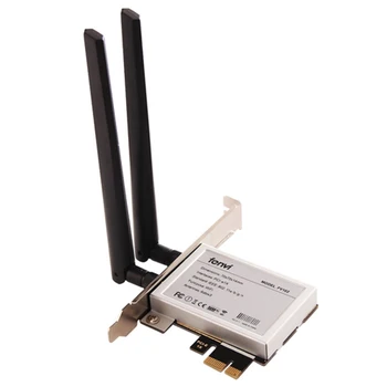 M. 2 за PCI Express 1X безжичен адаптер AX210 Конвертор с 2x антена NGFF M. 2 WiFi Bluetooth карта Intel AX200 9260 8265