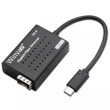 Winyao USB1000F-C USB 3.0 Type-C SFP 1000 Mbps Гигабитная мрежова карта Ethernet оптоволокну Type C USB1000F-LX-C USB1000F-SX-C
