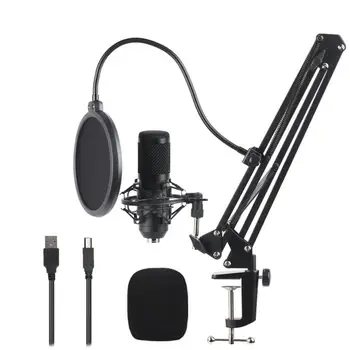 Записывающий микрофон BM700/BM800 с ниска мощност, регулируем комплект USB микрофони 192/24bit за пеене