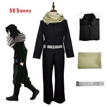 Аниме Моят герой Академия Костюми за cosplay Айзава Шут Cosplay костюм за парти на Хелоуин, комплект костюми за анимационни черни униформи